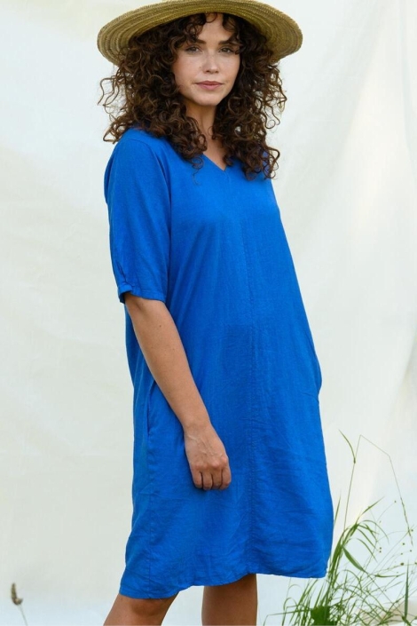 FOS Amsterdam blauwe dames jurk | Sfeerbeeld, In situatie