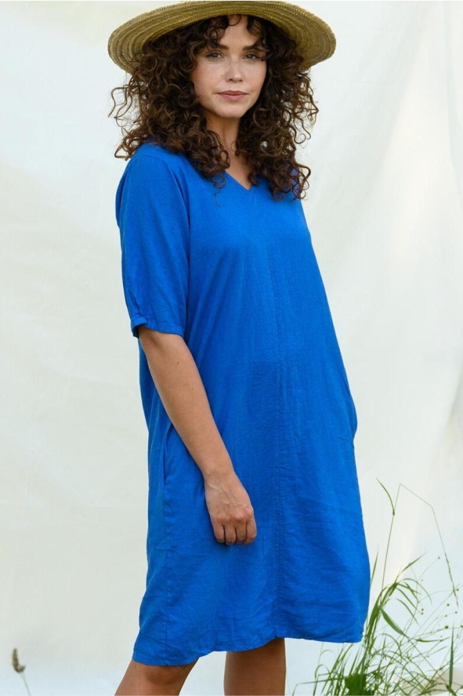 FOS Amsterdam blauwe dames jurk | Sfeerbeeld, In situatie