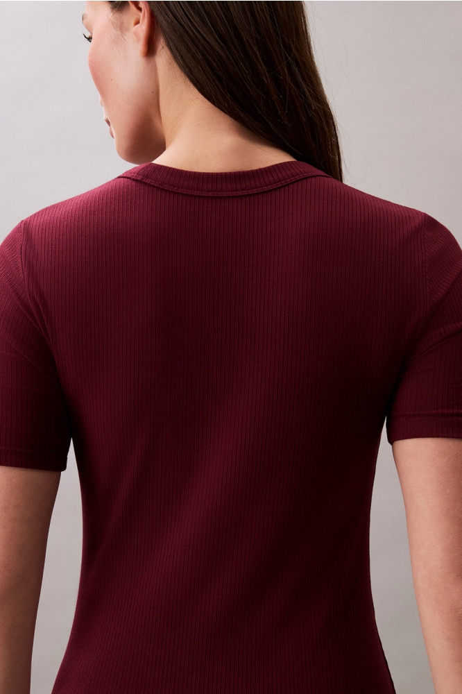 Calvin Klein bordeaux dames jurk | Close up