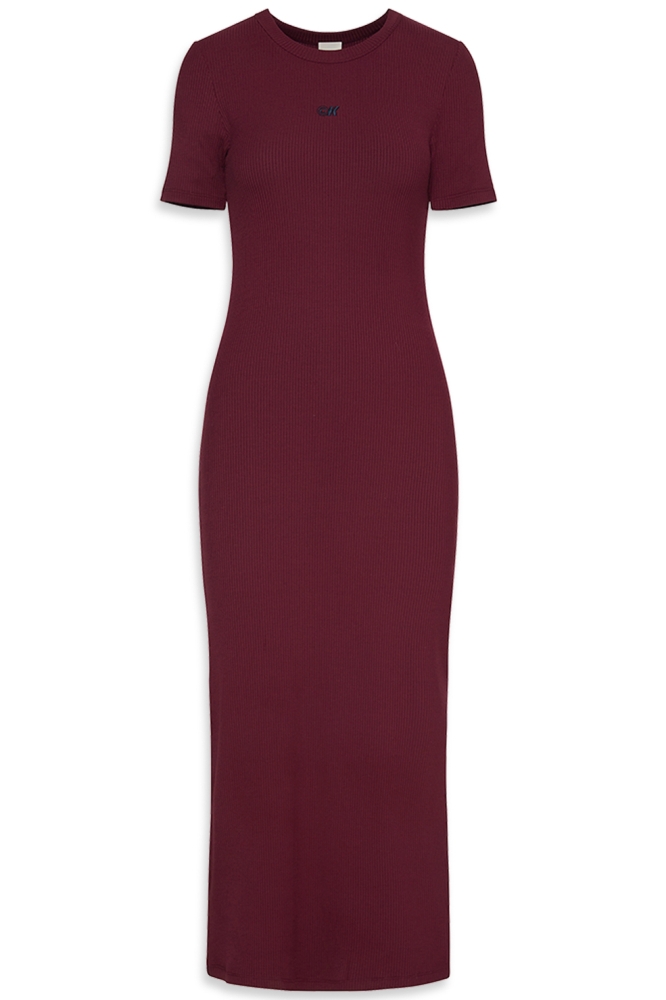 Calvin Klein bordeaux dames jurk | Vooraanzicht