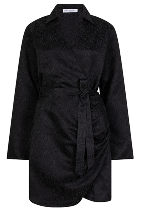 Lofty Manner zwarte dames jurk | Vooraanzicht