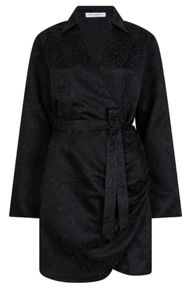 Lofty Manner zwarte dames jurk | Vooraanzicht