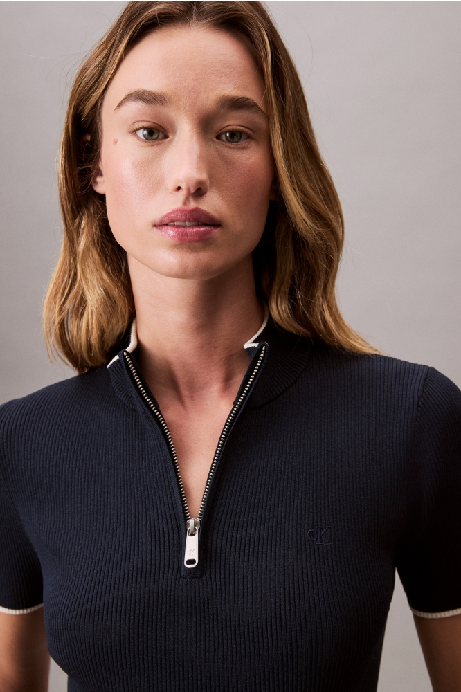 Calvin Klein blauwe dames jurk | Close up