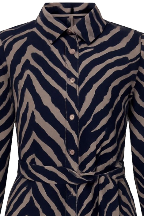 Zoso bruine dames jurk | Close up