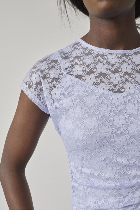 SisterS point paarse dames jurk | Close up