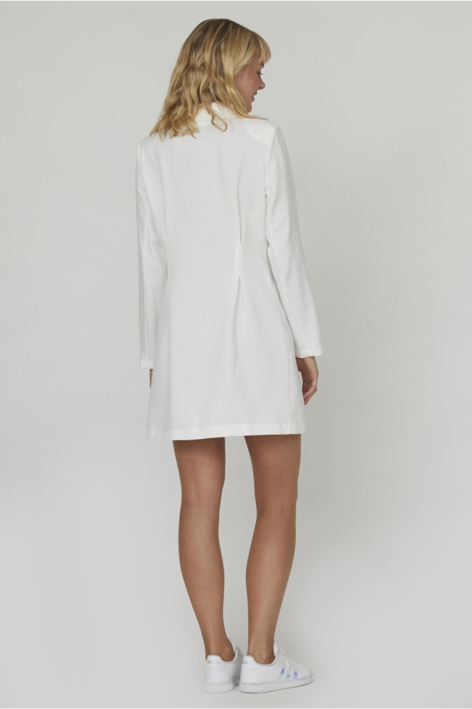SisterS point witte dames jurk | Model achteraanzicht