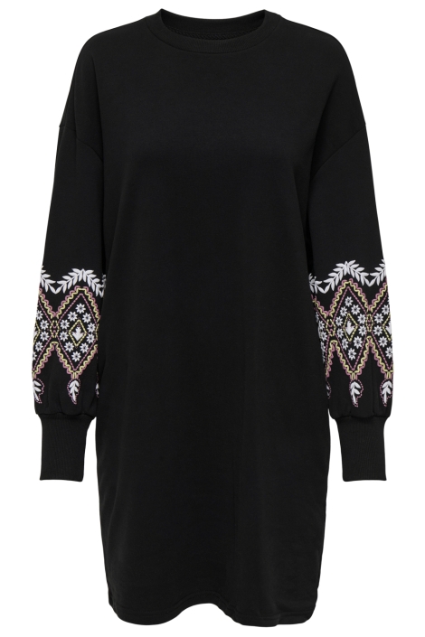 Only zwarte dames jurk | Vooraanzicht