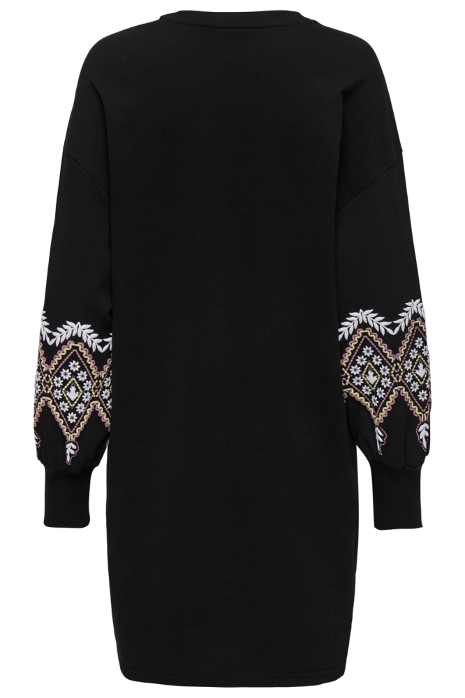 Only zwarte dames jurk | Achteraanzicht