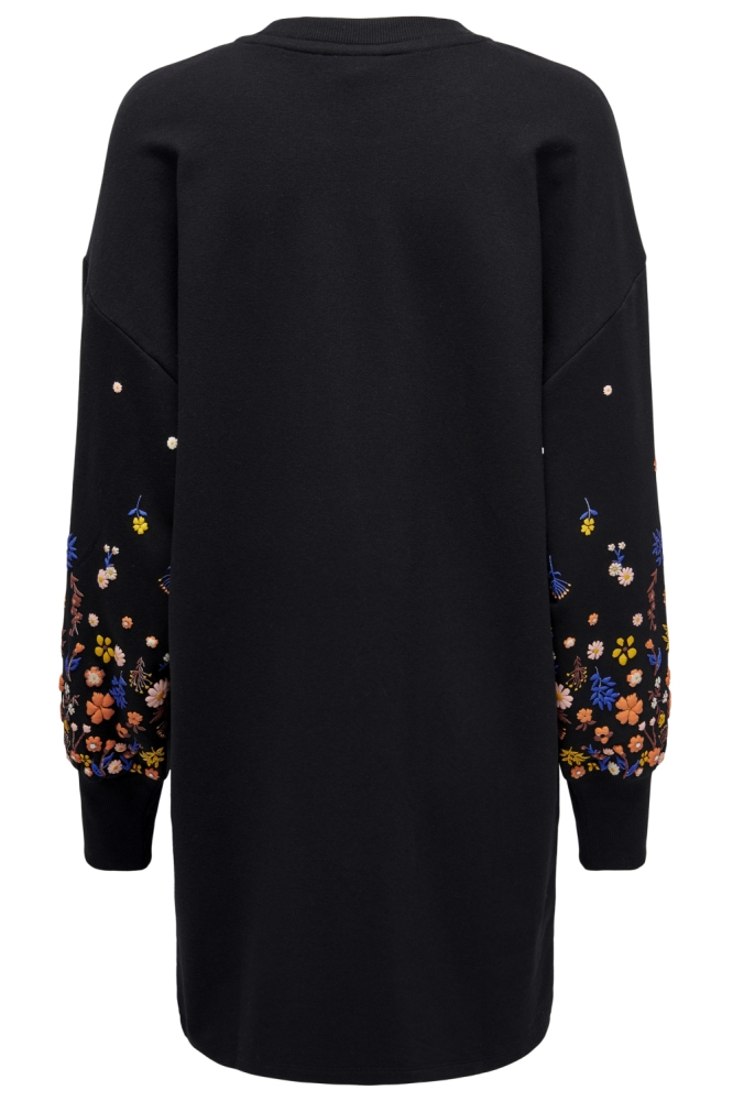 Only zwarte dames jurk | Achteraanzicht