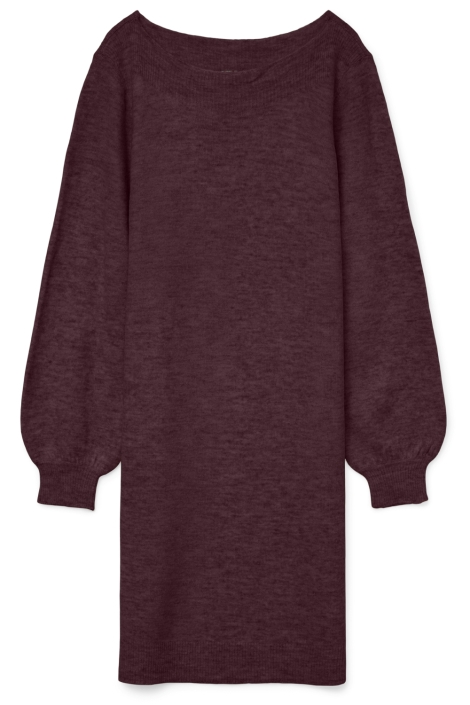 Vero Moda bordeaux dames jurk | Vooraanzicht