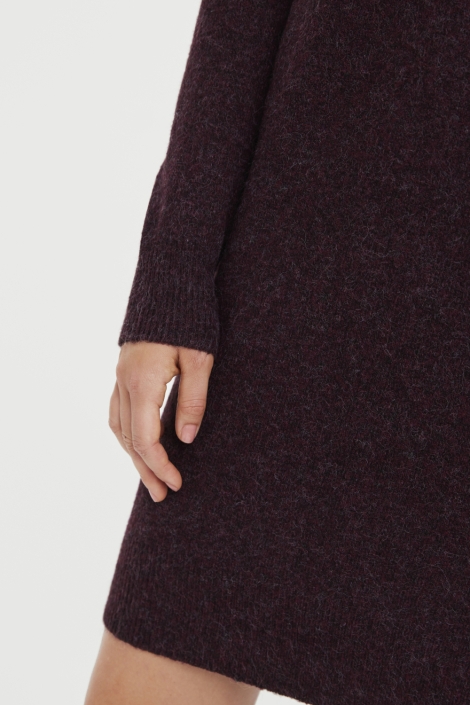 Vero Moda bordeaux dames jurk | Close up