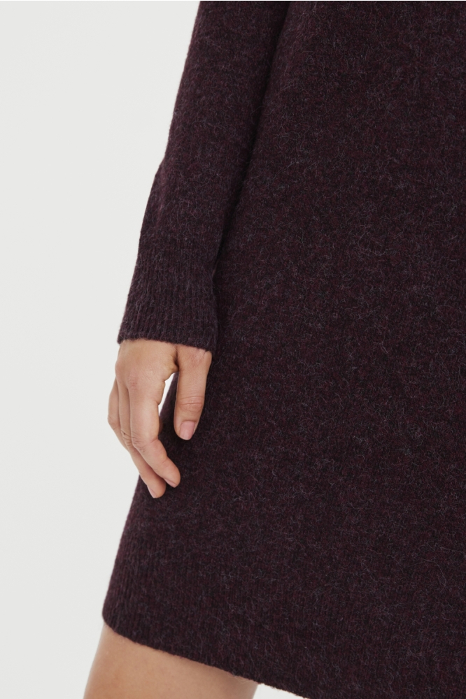 Vero Moda bordeaux dames jurk | Close up