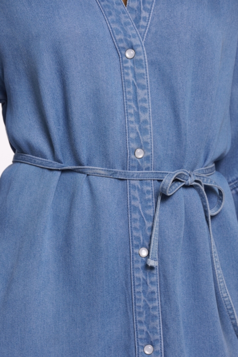 Rino & Pelle blauwe dames jurk | Kleurstaal