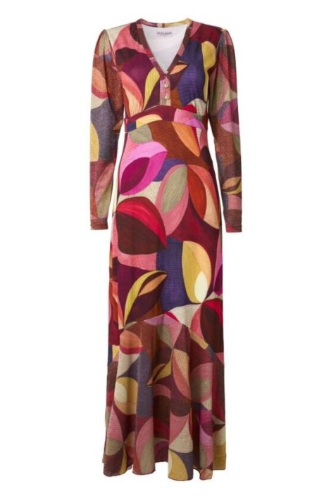 Tessa Koops multi color dames jurk | Vooraanzicht