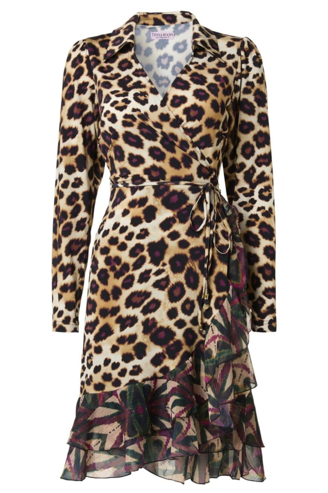 Tessa Koops multi color dames jurk | Vooraanzicht