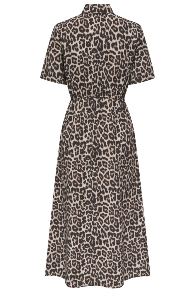 Only beige dames jurk | Achteraanzicht