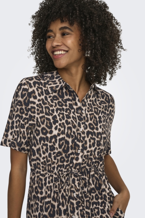 Only beige dames jurk | Close up