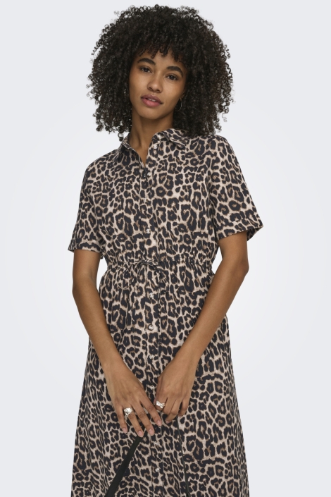 Only camel dames jurk | Close up