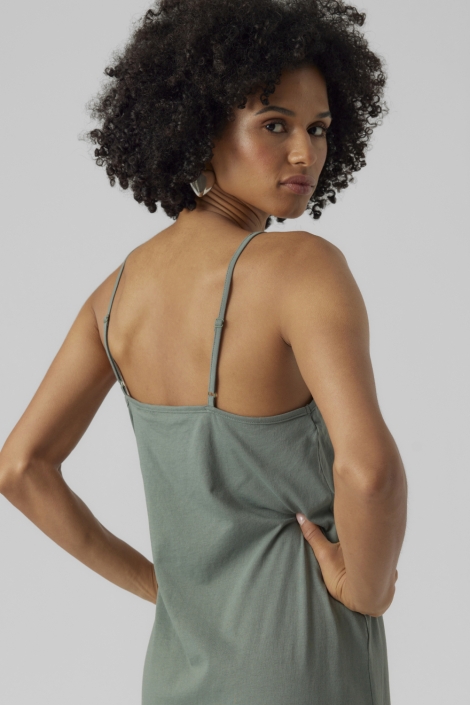 Vero Moda groene dames jurk | Close up