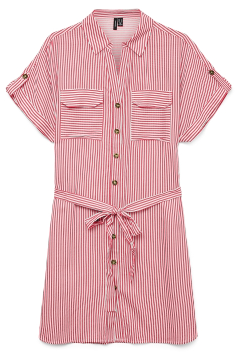 Vero Moda rode dames jurk | Close up