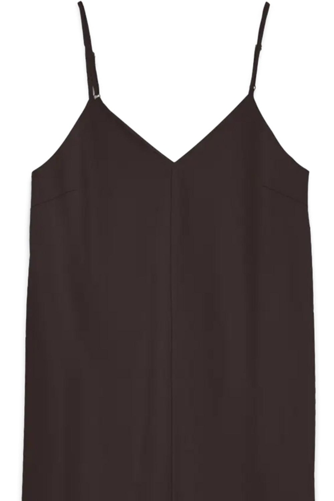 Vero Moda bruine dames jurk | Close up