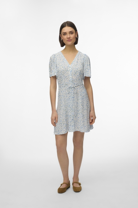 Vero Moda witte dames jurk | Model vooraanzicht