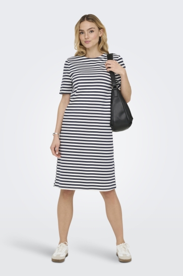 Jacqueline de Yong Jurk JDYISA SS DRESS JRS DIA 15366319 CLOUD DANCER/SKY CAPAIN