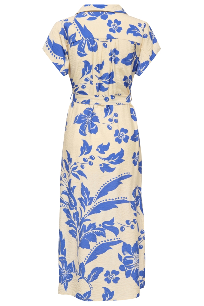 Jacqueline de Yong beige dames jurk | Achteraanzicht