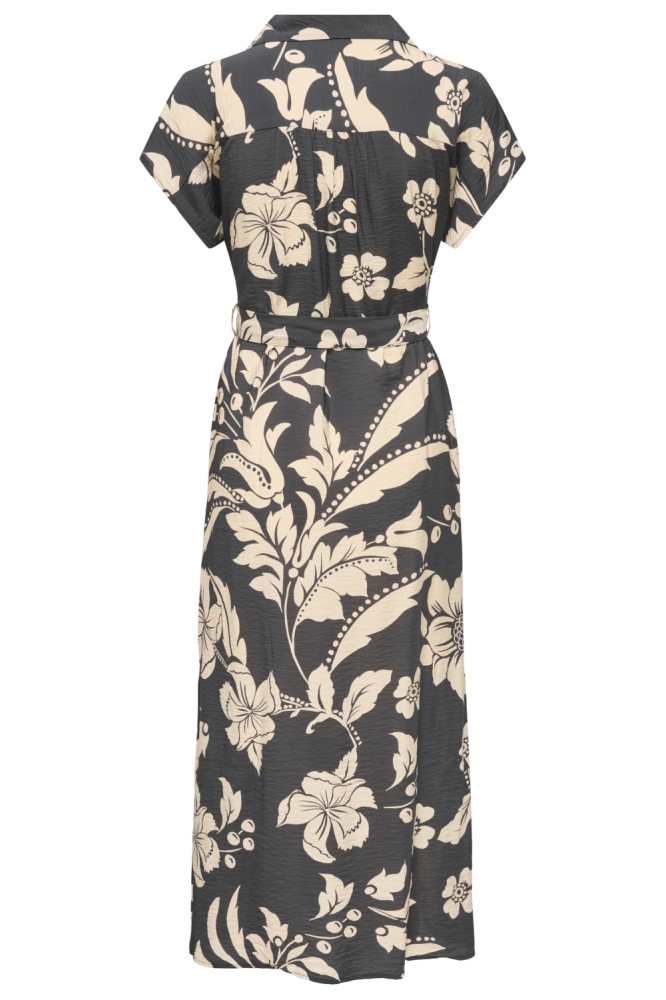 Jacqueline de Yong grijze dames jurk | Achteraanzicht