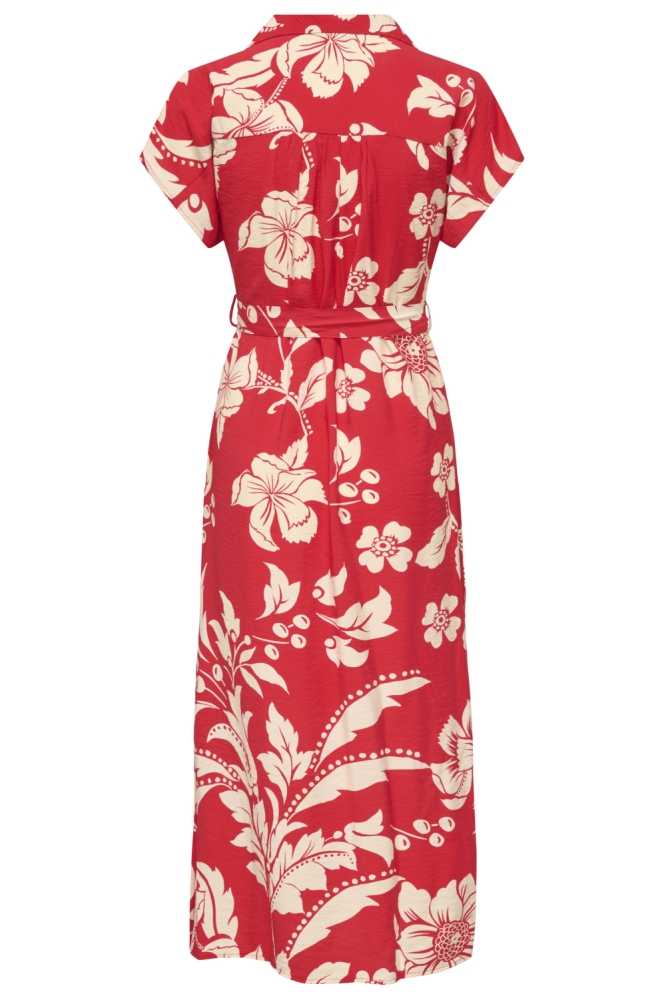 Jacqueline de Yong rode dames jurk | Achteraanzicht