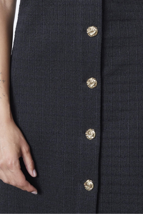 SisterS point zwarte dames jurk | Close up