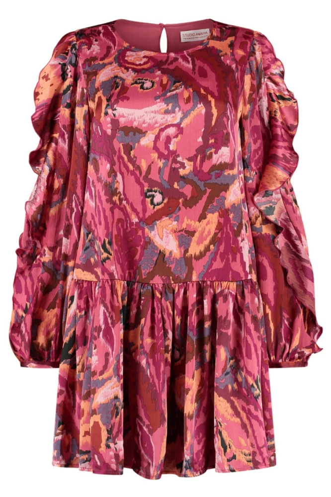 Studio Amaya roze dames jurk | Vooraanzicht