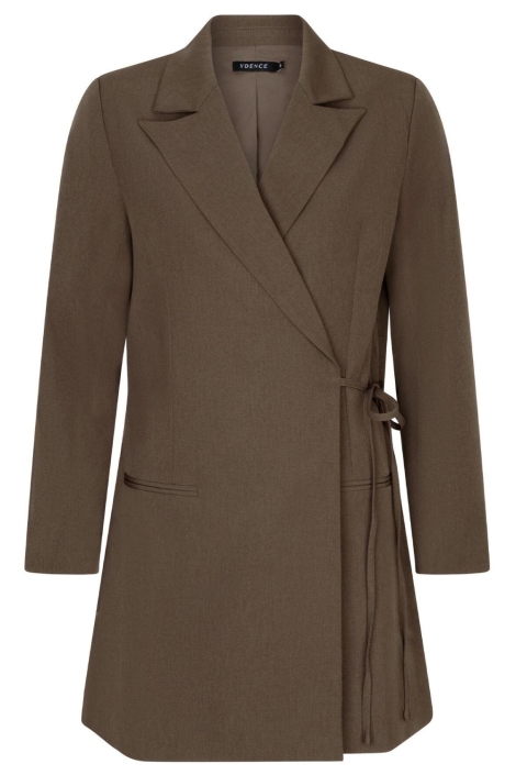 Ydence bruine dames jurk | Vooraanzicht