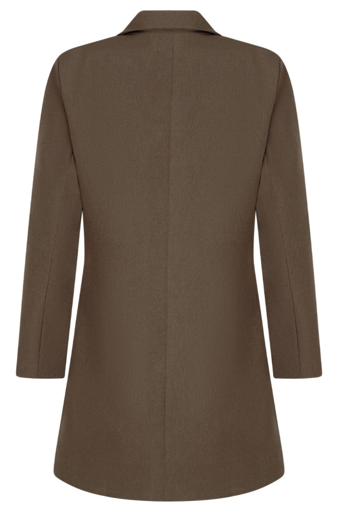 Ydence bruine dames jurk | Achteraanzicht