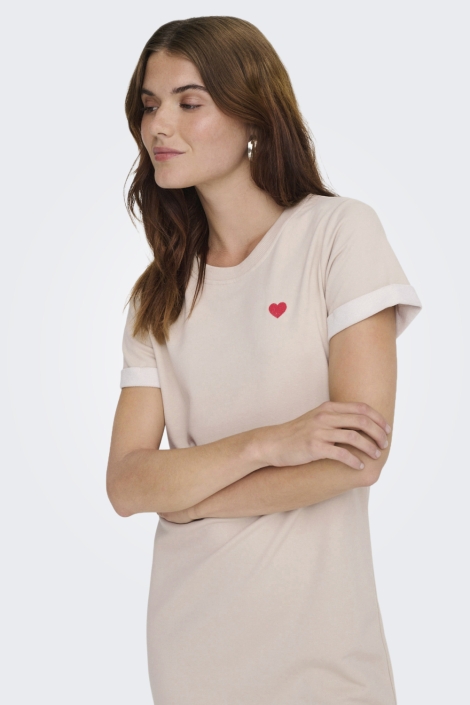 Jacqueline de Yong beige dames jurk | Close up