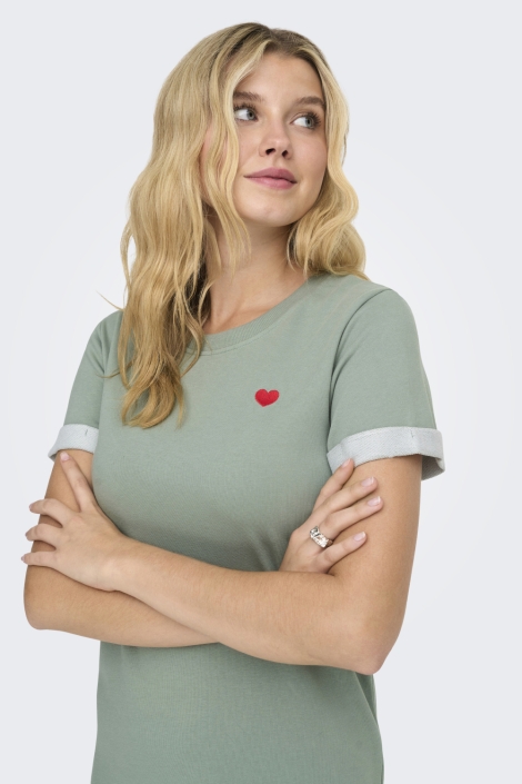 Jacqueline de Yong groene dames jurk | Close up