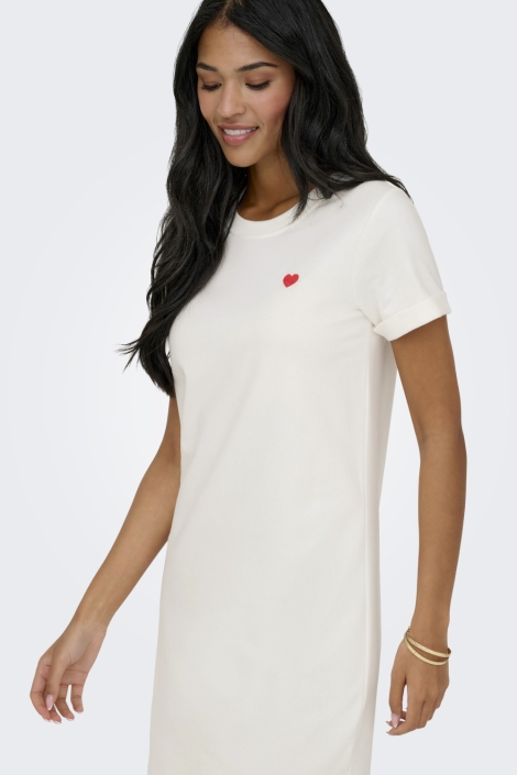 Jacqueline de Yong witte dames jurk | Close up