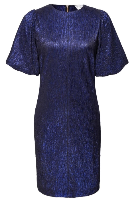 Kimara blauwe dames jurk | Vooraanzicht