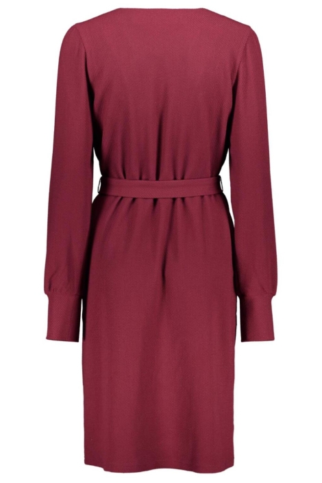 Geisha bordeaux dames jurk | Achteraanzicht