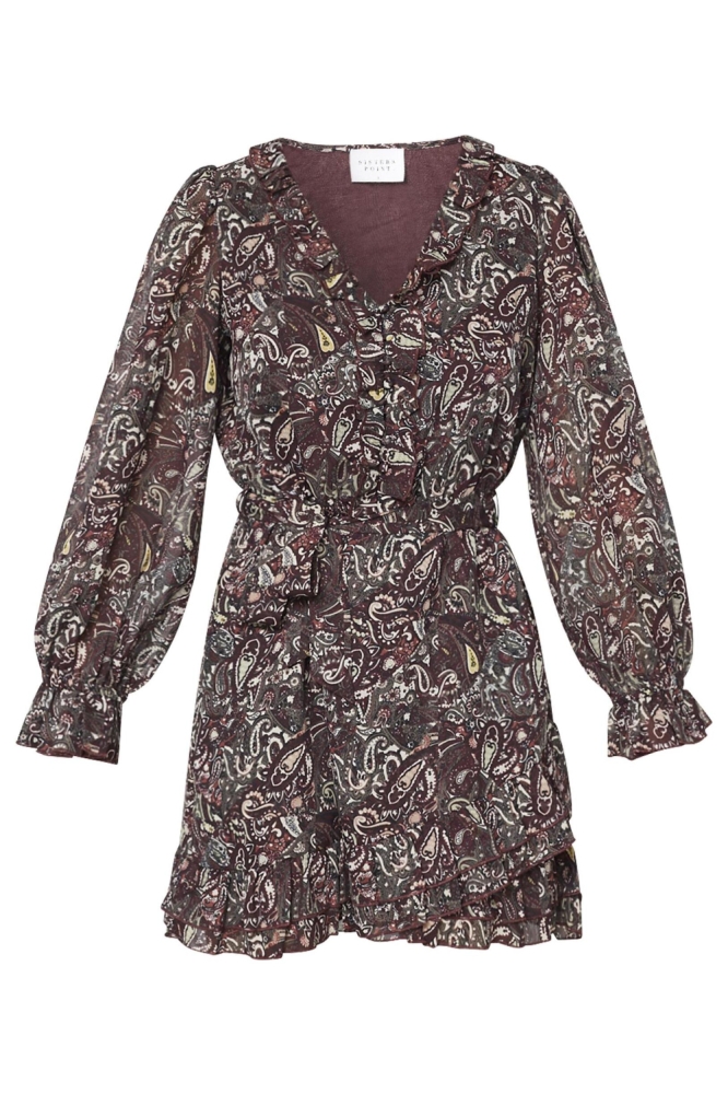 SisterS point bordeaux dames jurk | Vooraanzicht