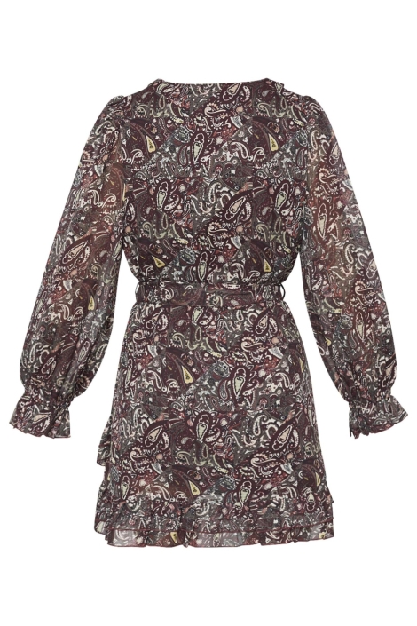 SisterS point bordeaux dames jurk | Achteraanzicht