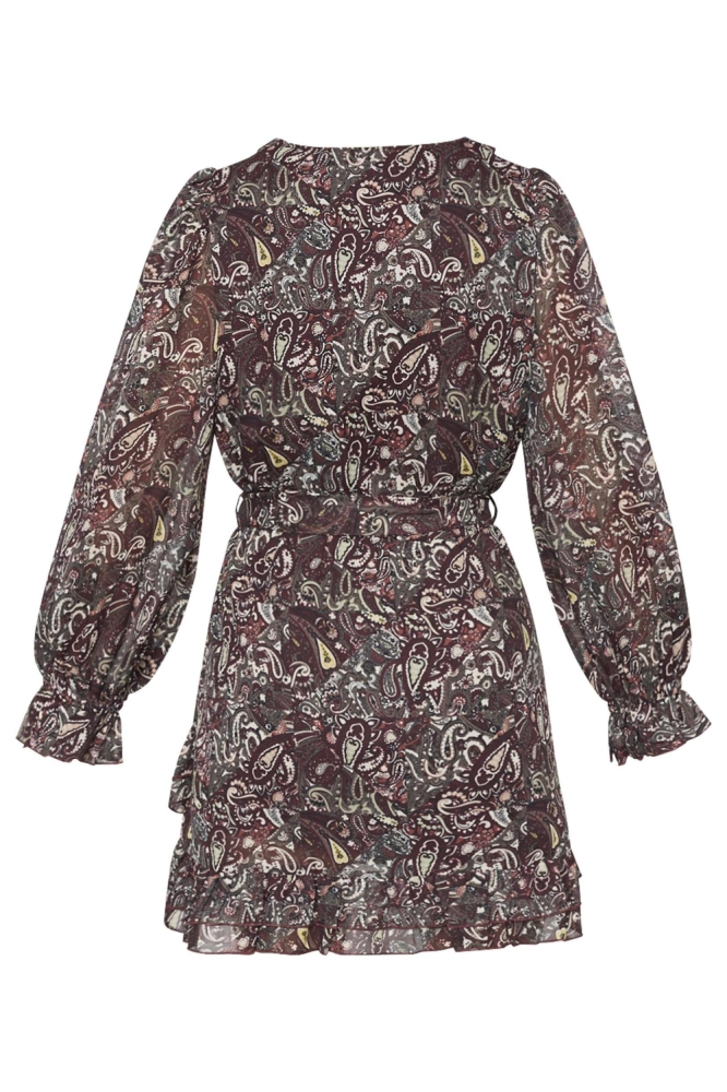 SisterS point bordeaux dames jurk | Achteraanzicht