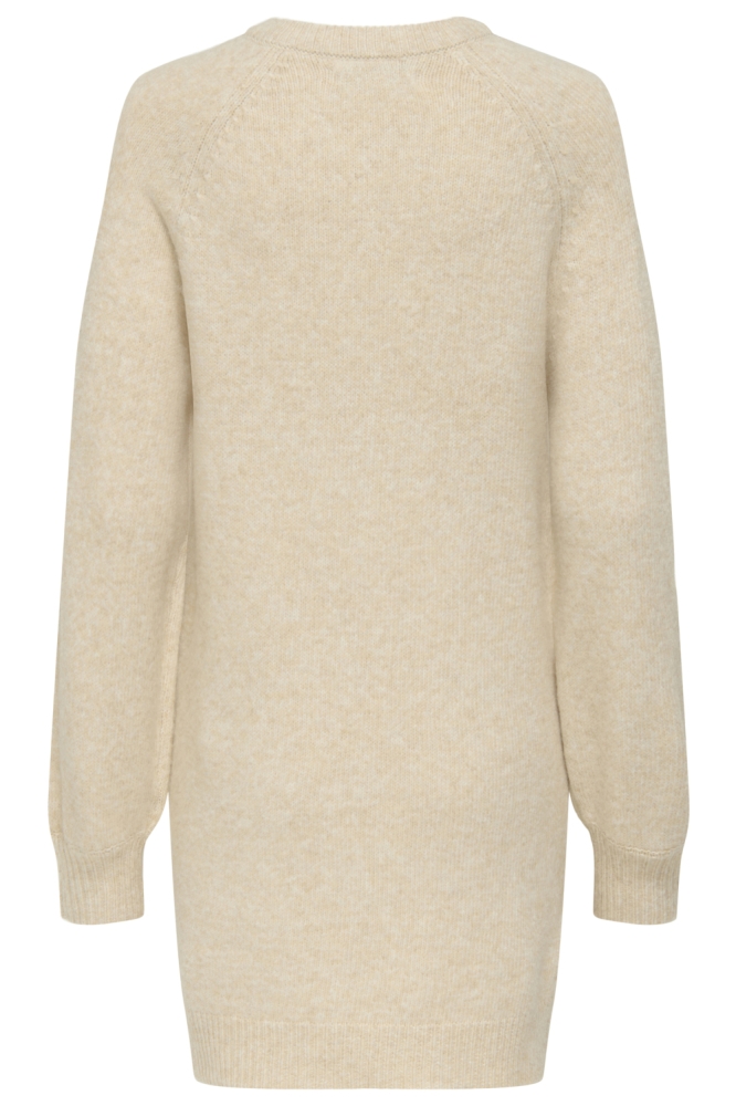 Only beige dames jurk | Achteraanzicht