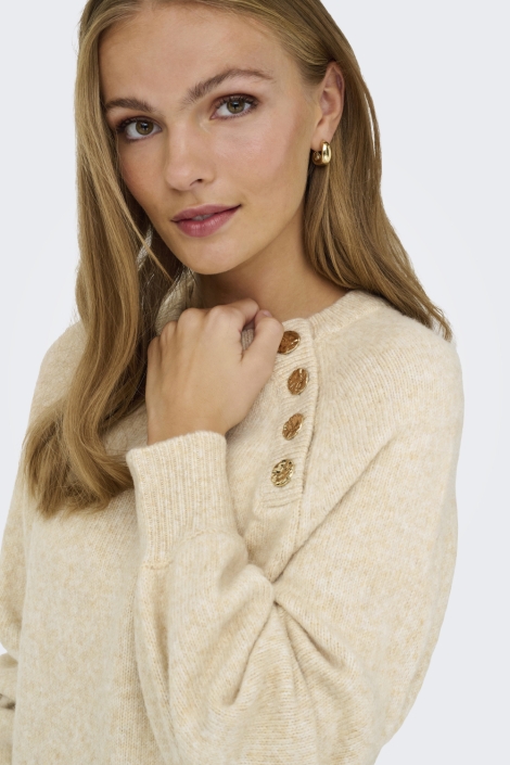 Only beige dames jurk | Close up