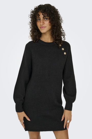 Only ONLEMMA LIFE LS BUTTON ONEC DRESS C 15356938 BLACK/GOLD BUTTON