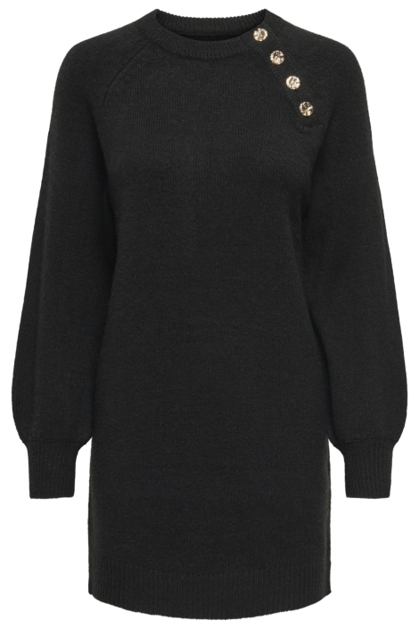 Only zwarte dames jurk | Vooraanzicht