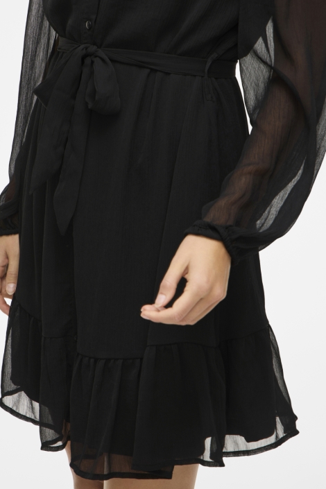 Vila zwarte dames jurk | Close up