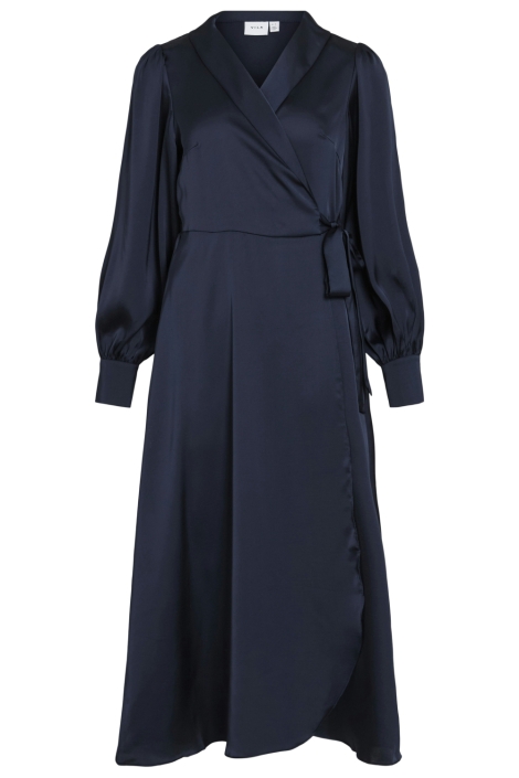 Vila blauwe dames jurk | Vooraanzicht