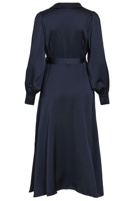 Vila blauwe dames jurk | Achteraanzicht