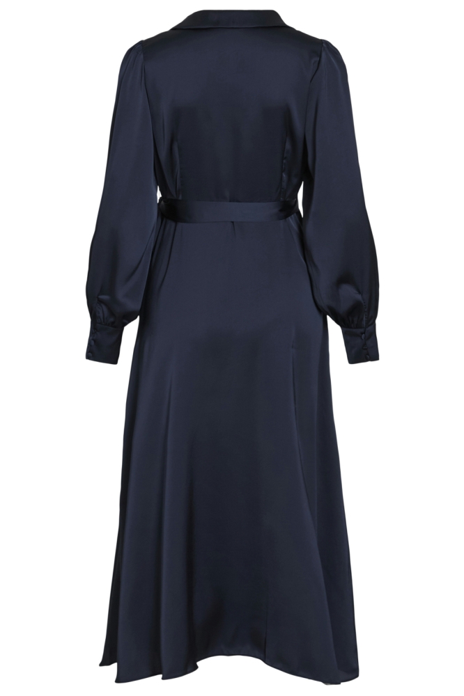 Vila blauwe dames jurk | Achteraanzicht